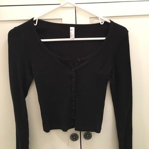 American Apparel Ribbed Black Shirt